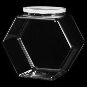 B0C8HRW3RC UIIFAN Hexagonal Candy Cookie Jar Lid Storage