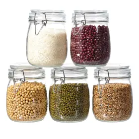 B0FPKB1QW3 ULODIMI Pack Food Storage Jars Airtight Lids Seal