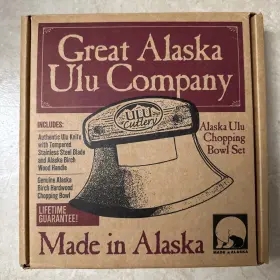 742691962276 ULU Alaska Knife Chopping Bowl Set Birch Wood