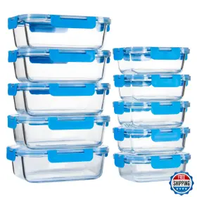 B0C5GXZMK1 UMEIED Glass Food Storage Containers Leak Lids