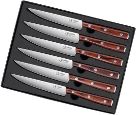 U-SK04W UMOGI Steak Knives Set Steel Wood Handle Straight