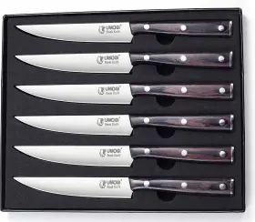 U-SK04WB UMOGI High End Steak Knives Set Box Straight Edge