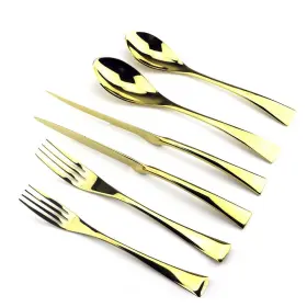 225031651463 UNITURCKY Steel Mirror Flatware Set Steak Knife