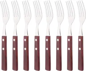 REDWOOD-RIVET-8P-FORK UNITURCKY Dinner Forks Set Steel