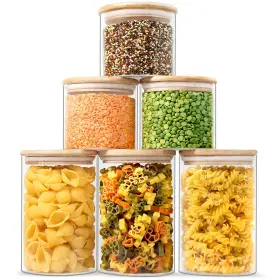 B07ZQTD6T8 URBAN GREEN Glass Jars Airtight Lids Canisters