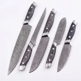 SH-89241-DM USA SWORD BLADE ARMORY Damascus Chef Knife Set