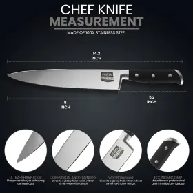 726084693692 UTOPIA KITCHEN Chef Knife Cooking Carbon Steel #3
