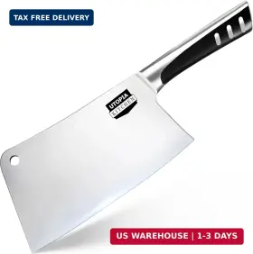 UK63C UTOPIA KITCHEN Cleaver Knife Steel Chef Butcher Knives