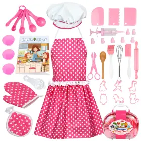 WQ5187 VEITCH FAIRYTALES Kids Cooking Baking Set Apron Hat