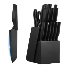 197988173854 VEVOR Kitchen Knife Set Block Sharpener High
