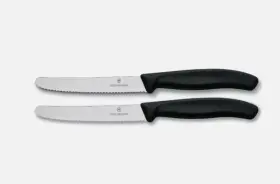6.7833.B VICTORINOX Set Table Knives Wavy Edge Handles
