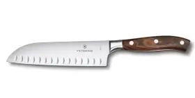 7.7320.17 VICTORINOX Maitre Santoku Fluted Knife Wood Handle