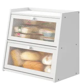 B0D5CPDXCL VIEWCARE Bread Box Cutting Board Acrylic Door