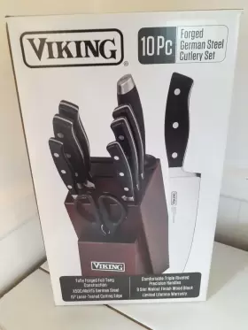 40493-9990 VIKING Steel Forged Knife Cutlery Set Block