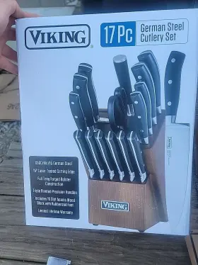 40493-9997 VIKING Steel Knife Block Set Light