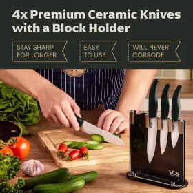 728303475348 VOS Ceramic Knife Set Knives Kitchen Wit #2