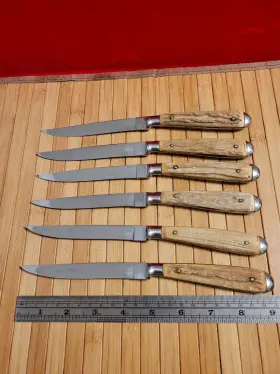 123321 VOSS Solingen Blade Set Antler Steak Knives Box Obo #3