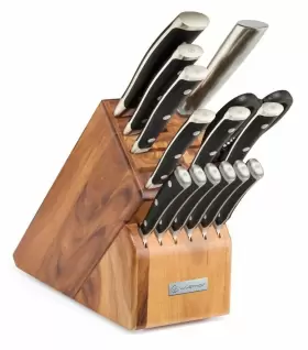 1090371501 W-STHOF Box Wusthof Classic Ikon Block Set Acacia