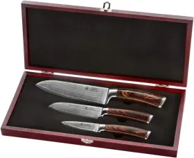 3DM-HOL-EDB WAKOLI Damascus Kitchen Knife Set Chef