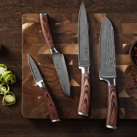 4DM-HOL-EDB WAKOLI Damascus Kitchen Knife Set Chef #3