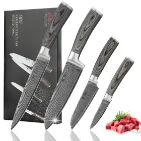 4DM-HOL-EDS WAKOLI Damascus Kitchen Knife Set Layers