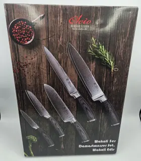 5DM-HOL-EDS WAKOLI Damascus Kitchen Knife Set Prof Chef Core