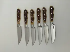 WL930529 WALCO Buck Steak Knife Set