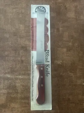 12043P WANDA S Natural Bread Knife Steel Blade Polywood