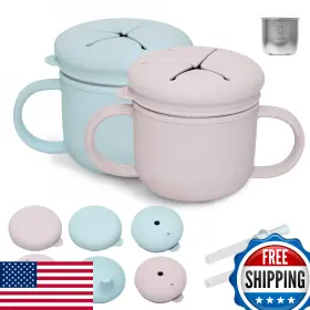 B0FJTKR4DH WANHMIF Steel Snack Cups Silicone Food Toddler