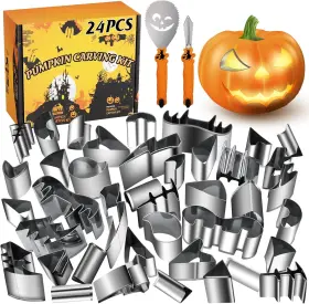 SET03 WANNTS Pumpkin Carving Safe Steel Tools Kids Kit