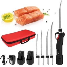 654403010359 WELLMALL Cordless Electric Fillet Knife Fish