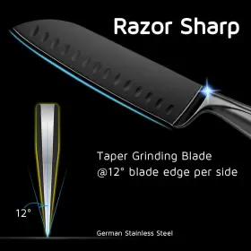 729257872603 WELLSTAR Santoku Knife Sharp Chefs Kitchen #2