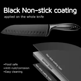 729257872603 WELLSTAR Santoku Knife Sharp Chefs Kitchen #3