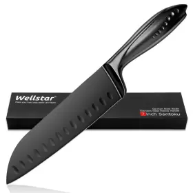 729257872603 WELLSTAR Santoku Knife Sharp Chefs Kitchen