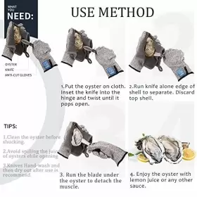 011709025951 WENDOM Oyster Knife Shucker Set Shucking Gloves #3