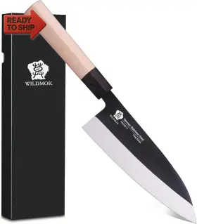 445029535530 WILDMOK Deba Knife Asian Usuba Salmon Sashimi