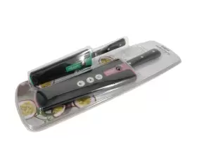 41437 WILTSHIRE Staysharp Santoku Utility Knife Set Sharpner #3