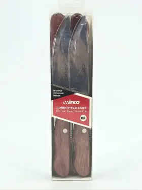 842169138497 WINCO Steak Knives Blade Pointed Tip Polywood