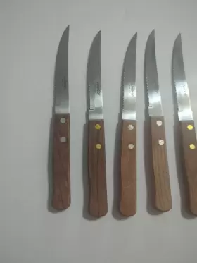 K-45W WINCO Economy Pointed Tip Steak Knives Wooden Handle #2