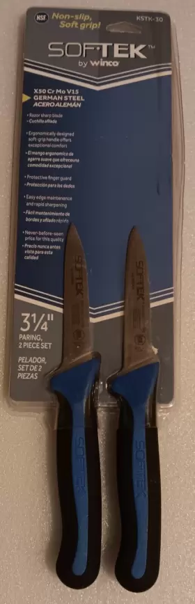 KSTK-30 WINCO Paring Knives Blade Sof Tek Handle Nsf Steel