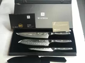 1506 WIZEKA Damascus Knife Set Sharp Kitchen Japanes