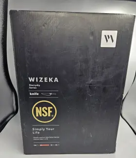 445019254281 WIZEKA Starry Sky Kitchen Knife Set Block Steel