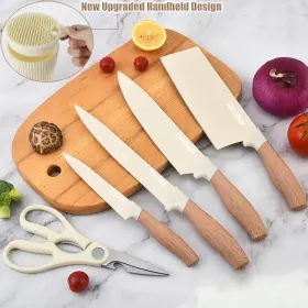 728872264749 WIZTOYNIA Knife Set Kitchen Anti Stick Stai #2