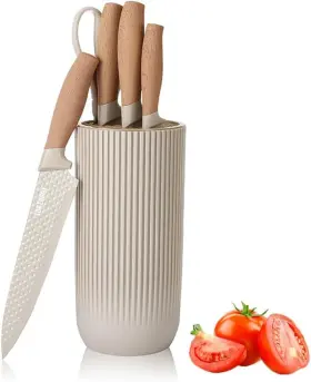 KHAKI001 WIZTOYNIA Knife Set Khaki Kitchen Anti Sti