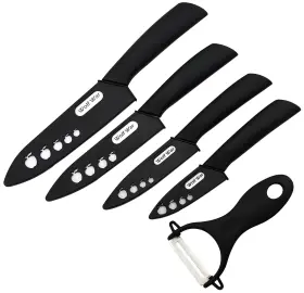 Cidao-heibai WOLF WAR Kitchen Ceramic Knife Set Sheaths Sharp
