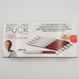 SWP6STKC3 WOLFGANG PUCK Steak Knife Set Handle Edge