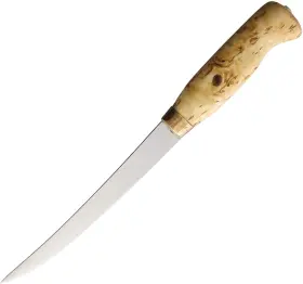 430063510033 WOOD JEWEL Fillet Knife Curly Birch