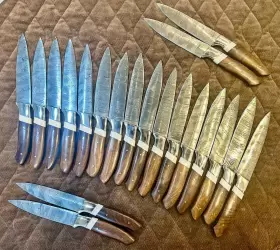 WLHLOT0103 WOODLAND Damascus Steel Hunting Chef Knife Kitchen #2
