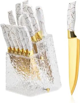 744759057754 WOPZRA Kitchen Knife Set Stick Knives Block Chef
