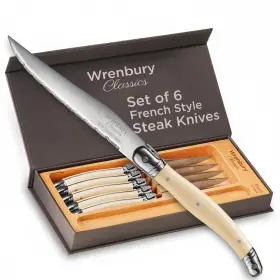 WBLA09SK6I WRENBURY Laguiole Steak Knives Set Steel French